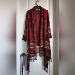 Soft Surroundings Marrakesh Topper Southwest Fringe Kimono Cardigan